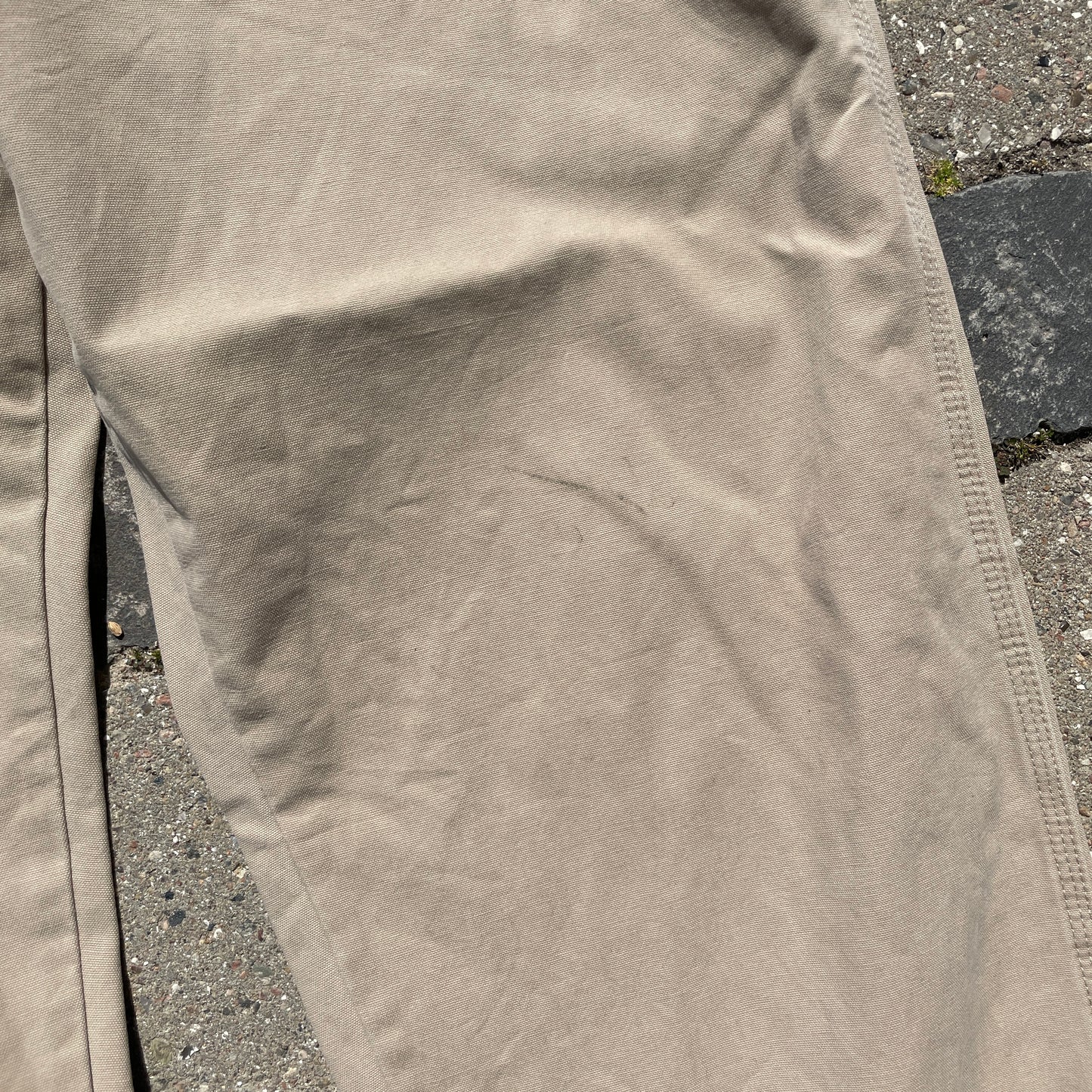 Beige Wrangler Carpenter Bukser I Klassisk Workwear-Stil