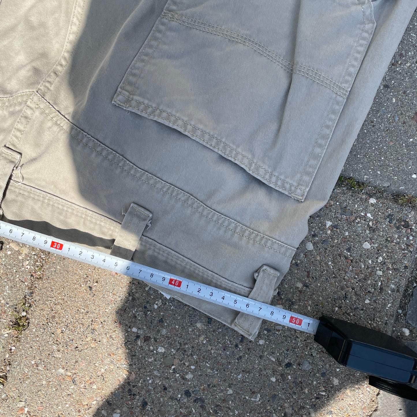 Beige Wrangler Vintage Cargo Bukser I Kraftigt Bomuld