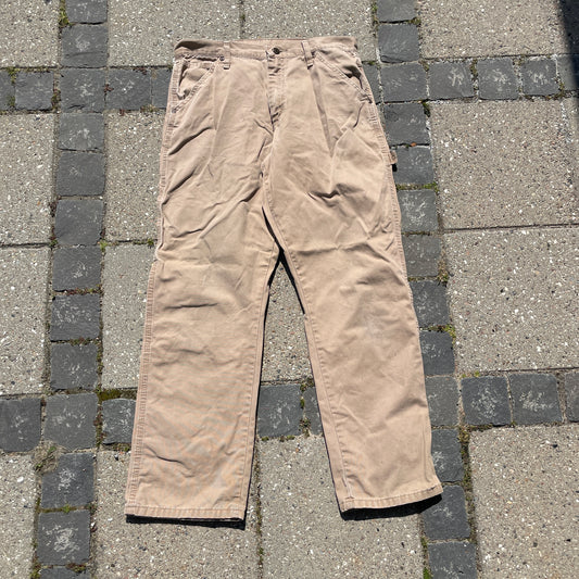 Lysebrune Wrangler Vintage Cargo Bukser I Kraftigt Bomuld