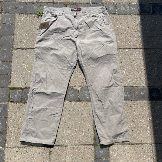 Grå Wrangler Riggs Workwear Cargo Bukser I Ripstop Bomuld