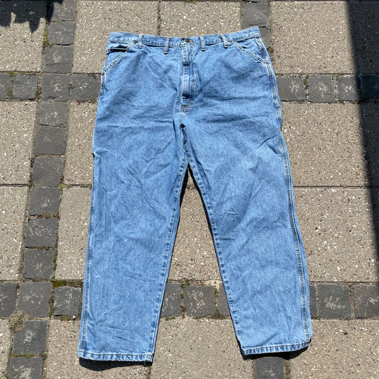 Vintage Lyseblå Wrangler Carpenter Jeans I Loose Fit