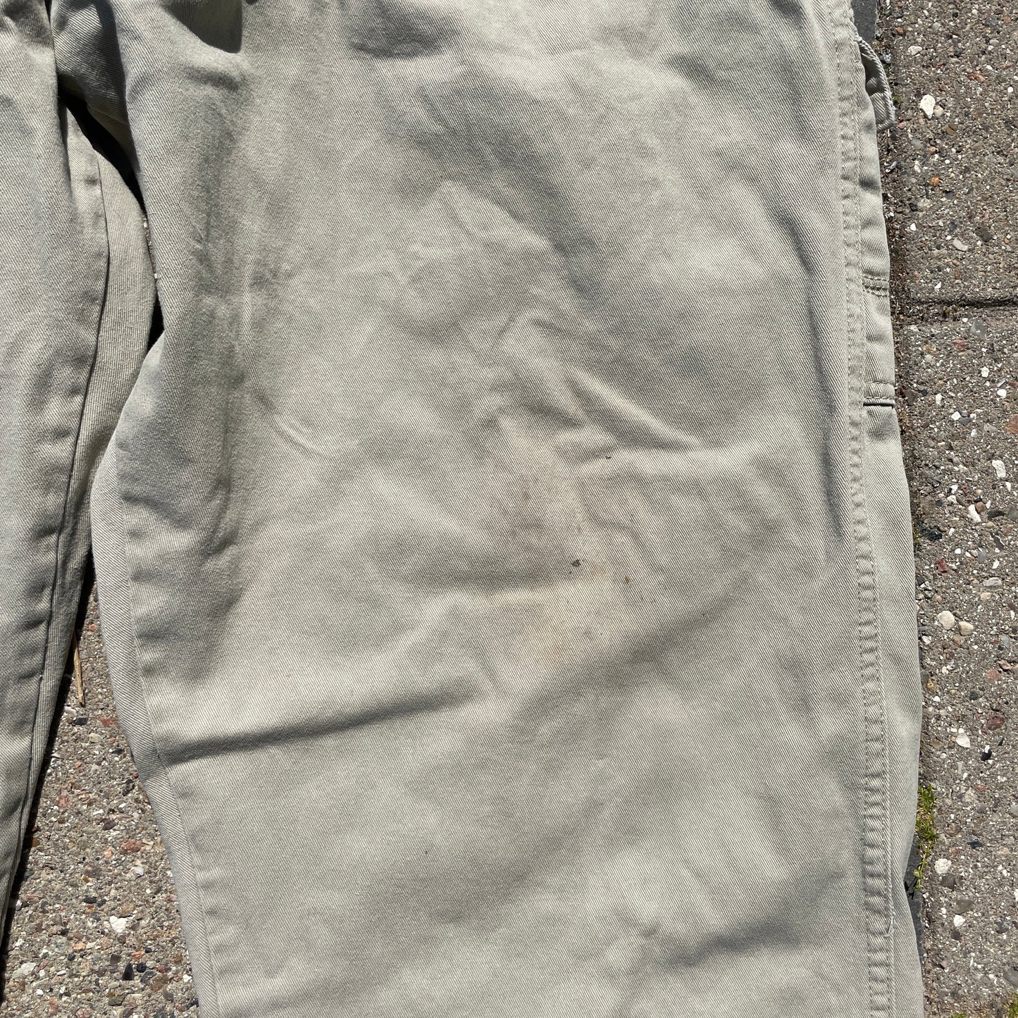 Beige Wrangler Workwear Bukser I Kraftig Bomuld
