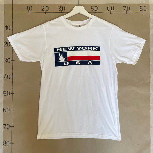 Hvid Vintage New York USA T-Shirt