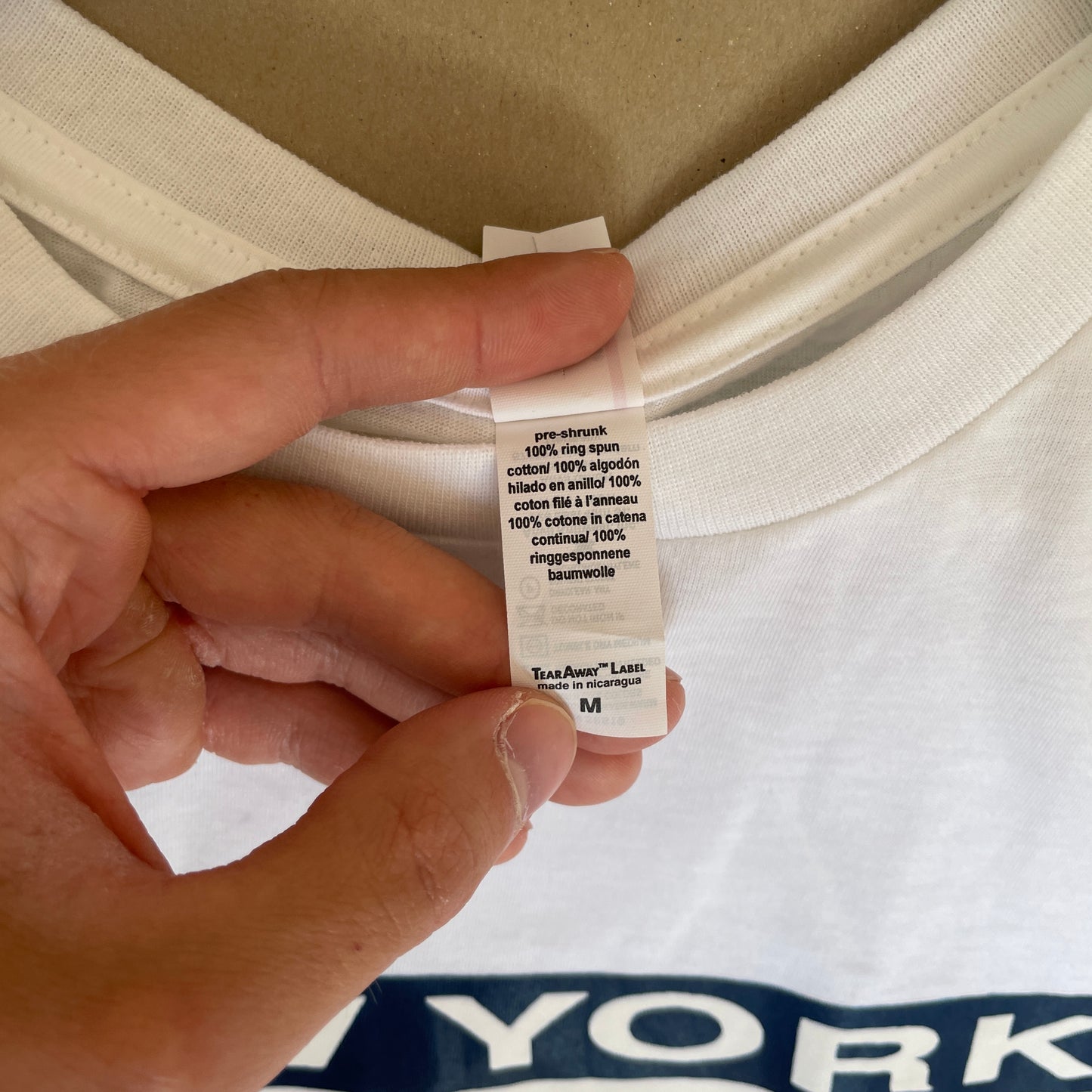 Hvid Vintage New York USA T-Shirt