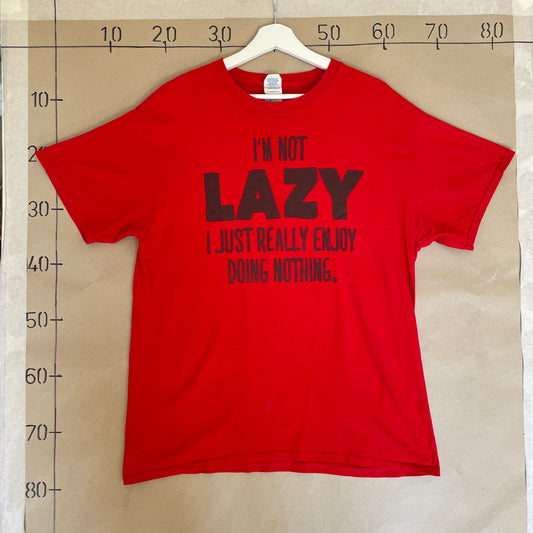 Rød Vintage I’m Not Lazy T-Shirt