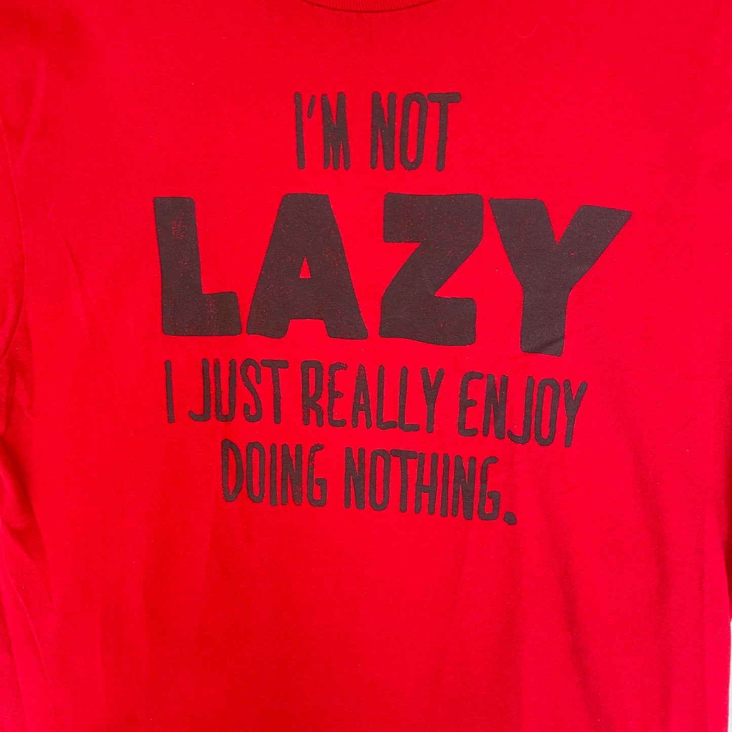 Rød Vintage I’m Not Lazy T-Shirt