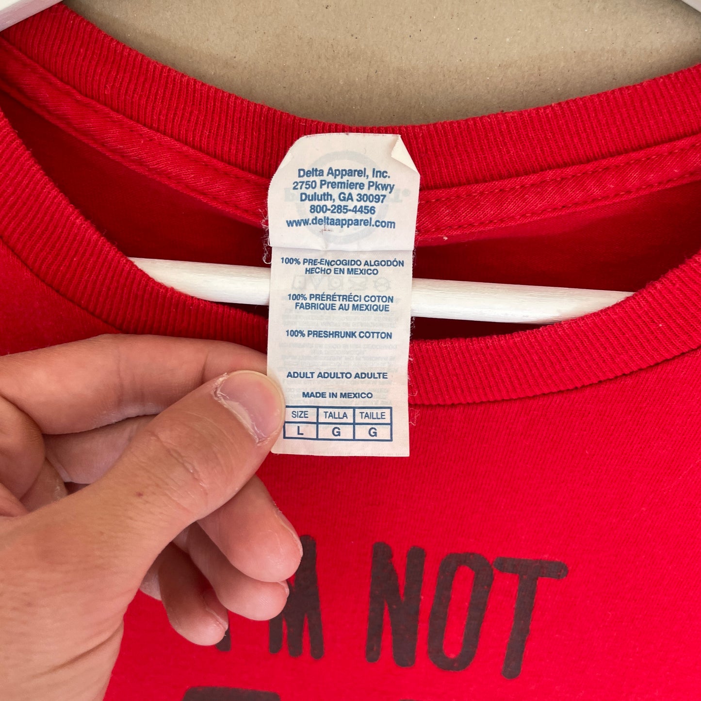 Rød Vintage I’m Not Lazy T-Shirt