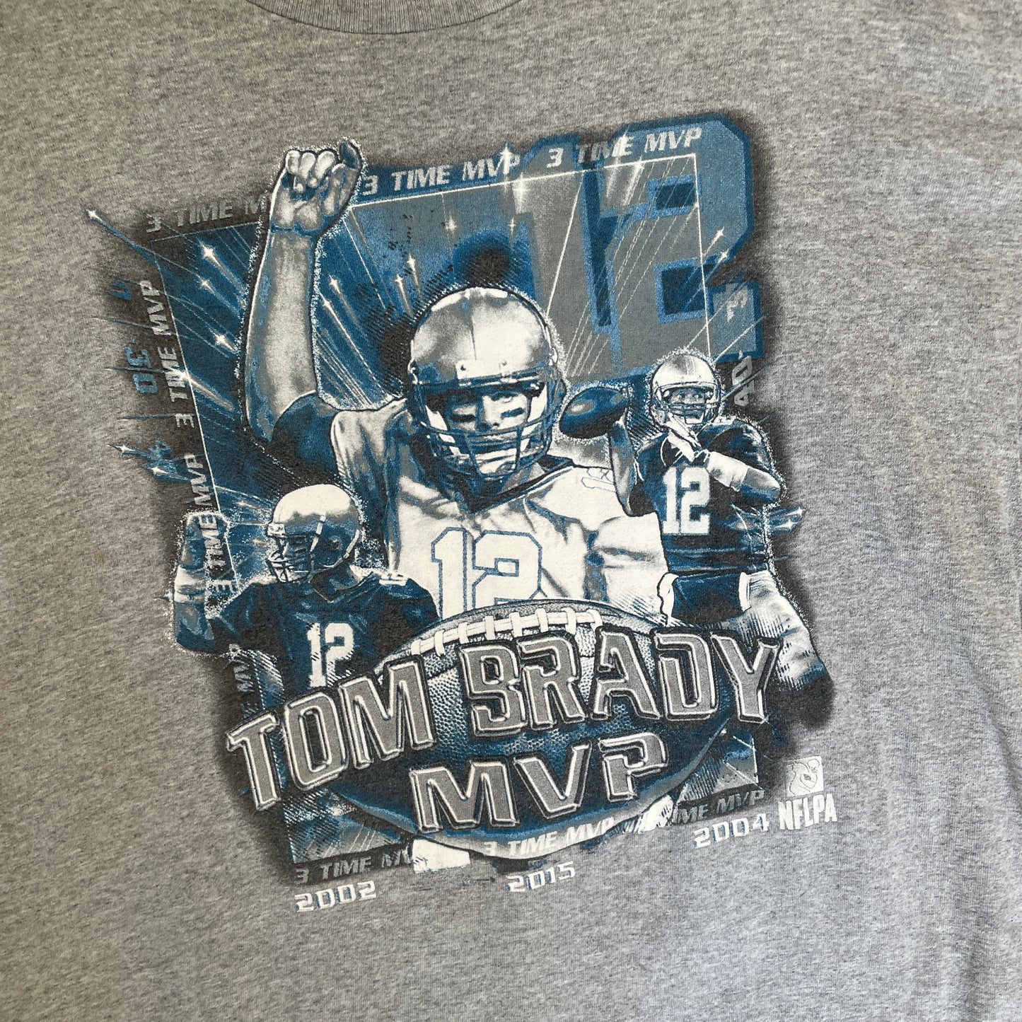 Grå Vintage Tom Brady T-Shirt