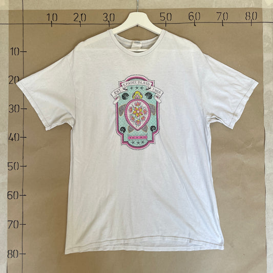 Hvid Vintage Skildpadde T-Shirt