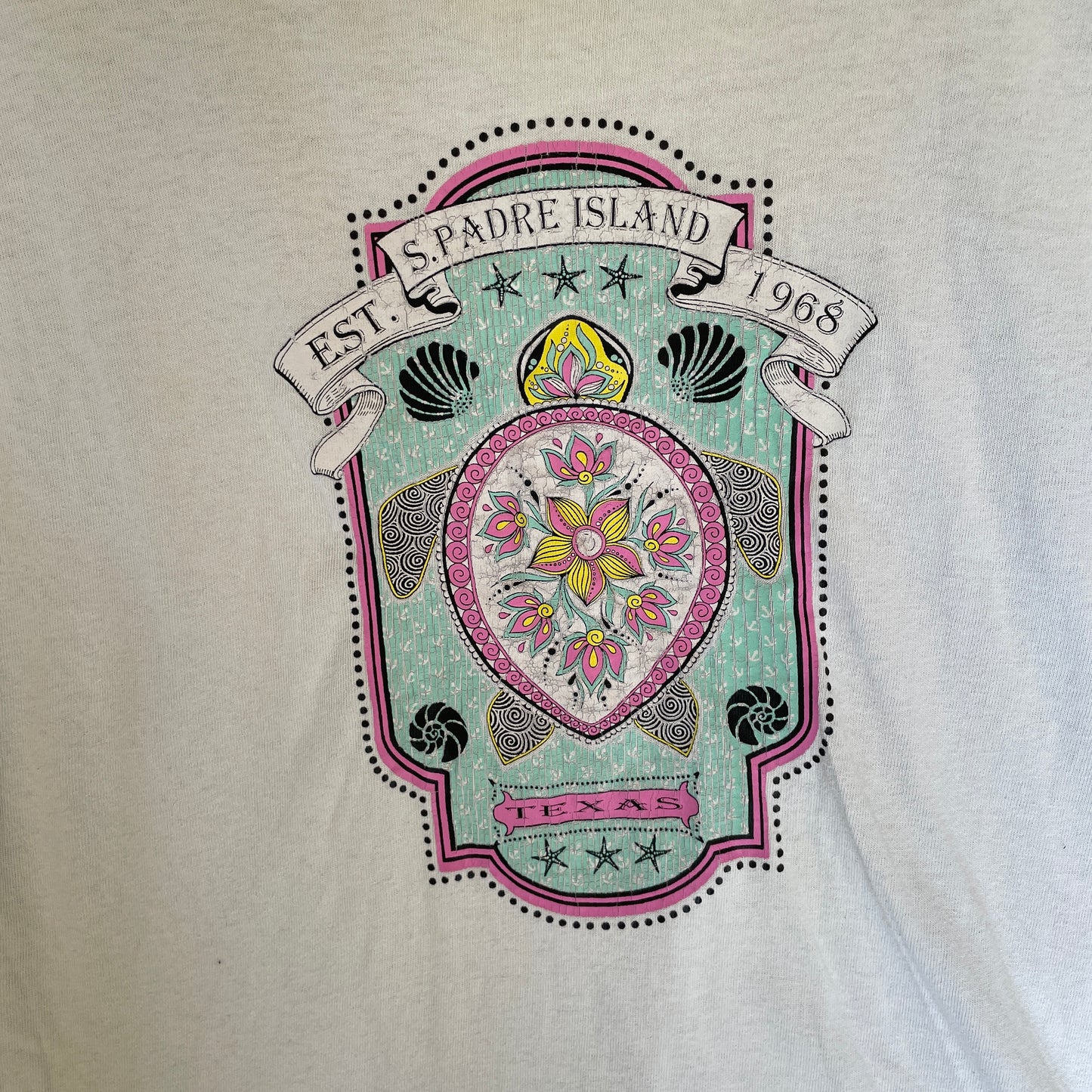 Hvid Vintage Skildpadde T-Shirt