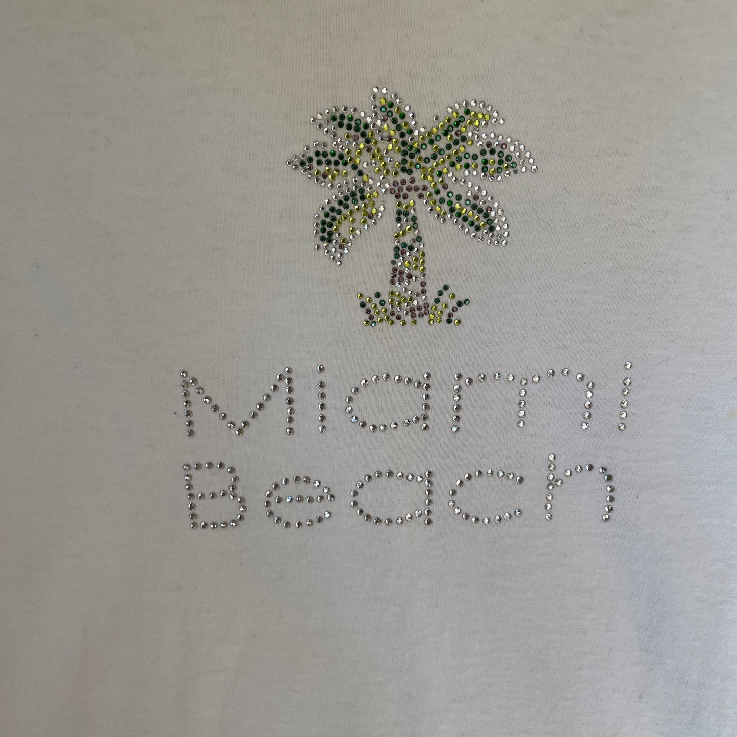 Hvid Vintage Miami Beach T-Shirt