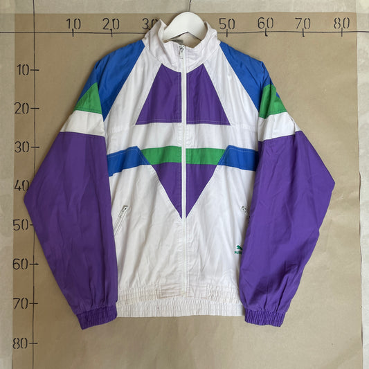 Multifarvet Vintage Puma Colorblock Windbreaker Jakke