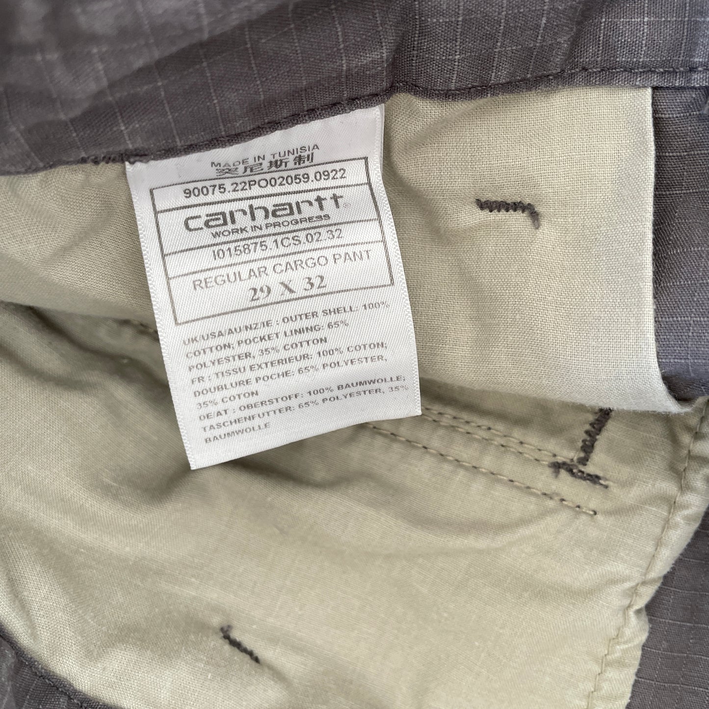 Grå Carhartt Regular Cargo Pant Bukser
