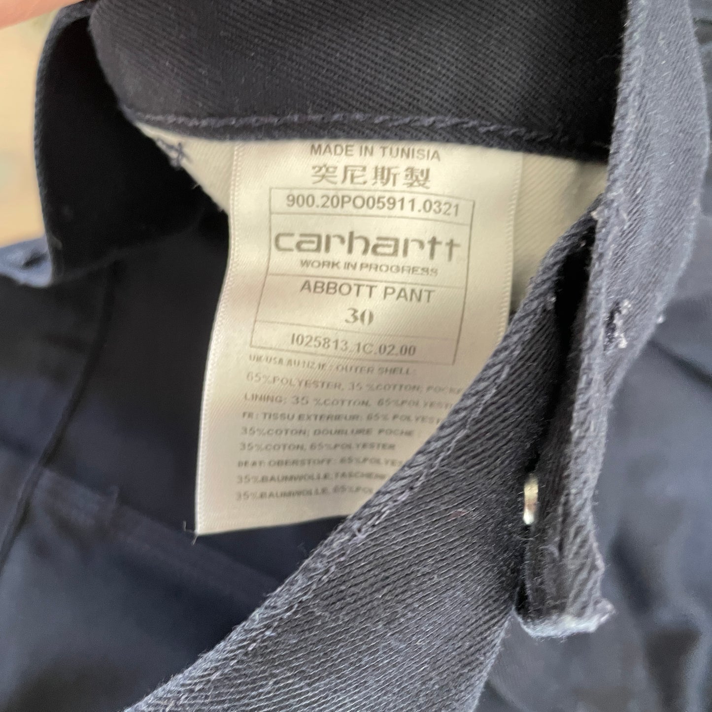 Blå Carhartt Abbott Pant Chinos
