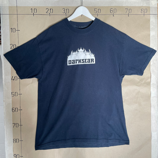 Mørkeblå Darkstar Skateboarding T-Shirt Med Logo Print