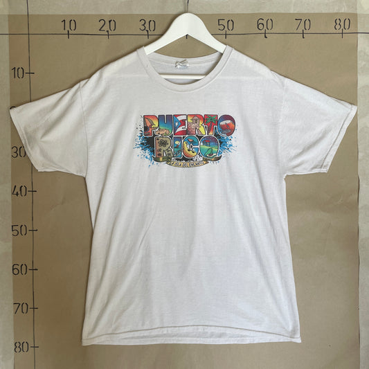 Hvid Vintage Puerto Rico Graphic T-Shirt