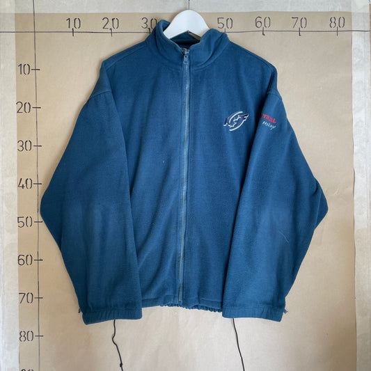 Blå Vintage Montreal Hockey Fleece Med Lynlås