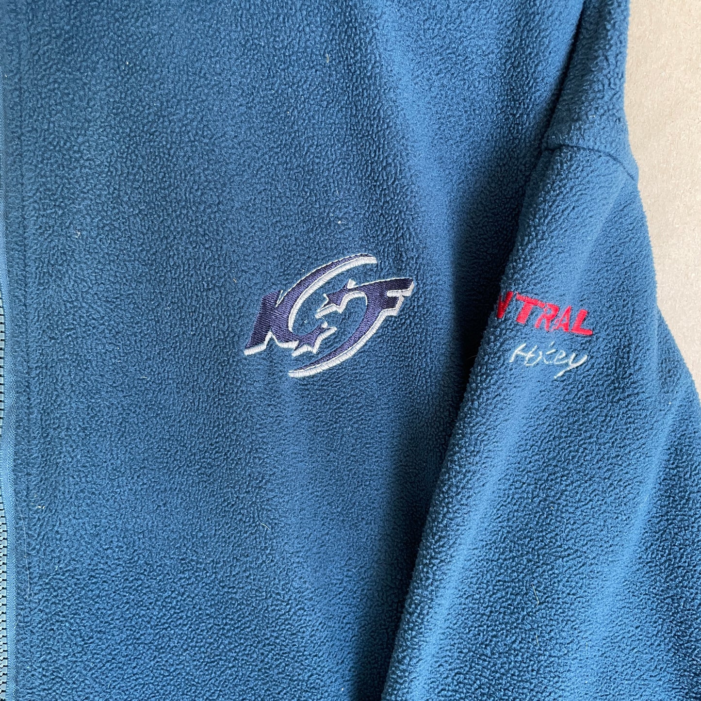 Blå Vintage Montreal Hockey Fleece Med Lynlås