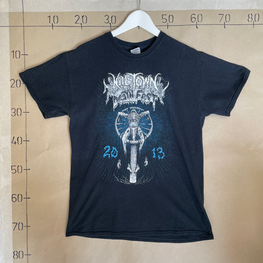 Sort Holstebro Death Fest T-Shirt Med Grafik Print – 2013 Festival Merchandise