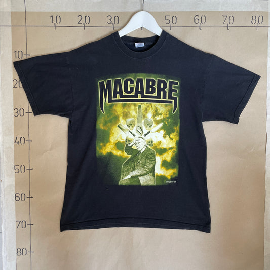 Sort Macabre Band T-Shirt Med Grøn Grafik – Vintage Band T-Shirt