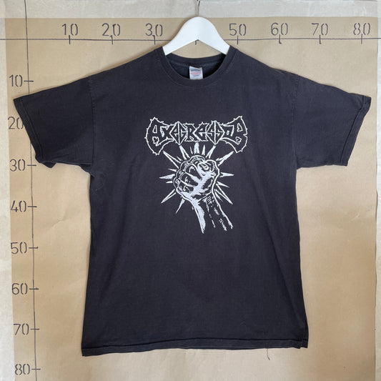 Sort Axegressor Tour T-Shirt Med Hvidt Tryk – 2015 Hellish Easter Tour Edition