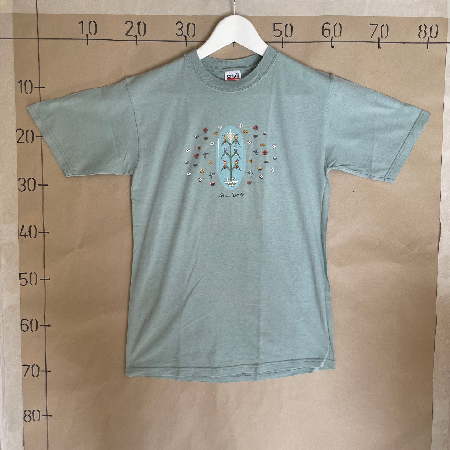 Lysegrøn Mesa Verde T-Shirt Med Broderi-Inspireret Print