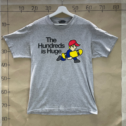 Grå Vintage The Hundreds Skater T-Shirt Med Tegneserieprint