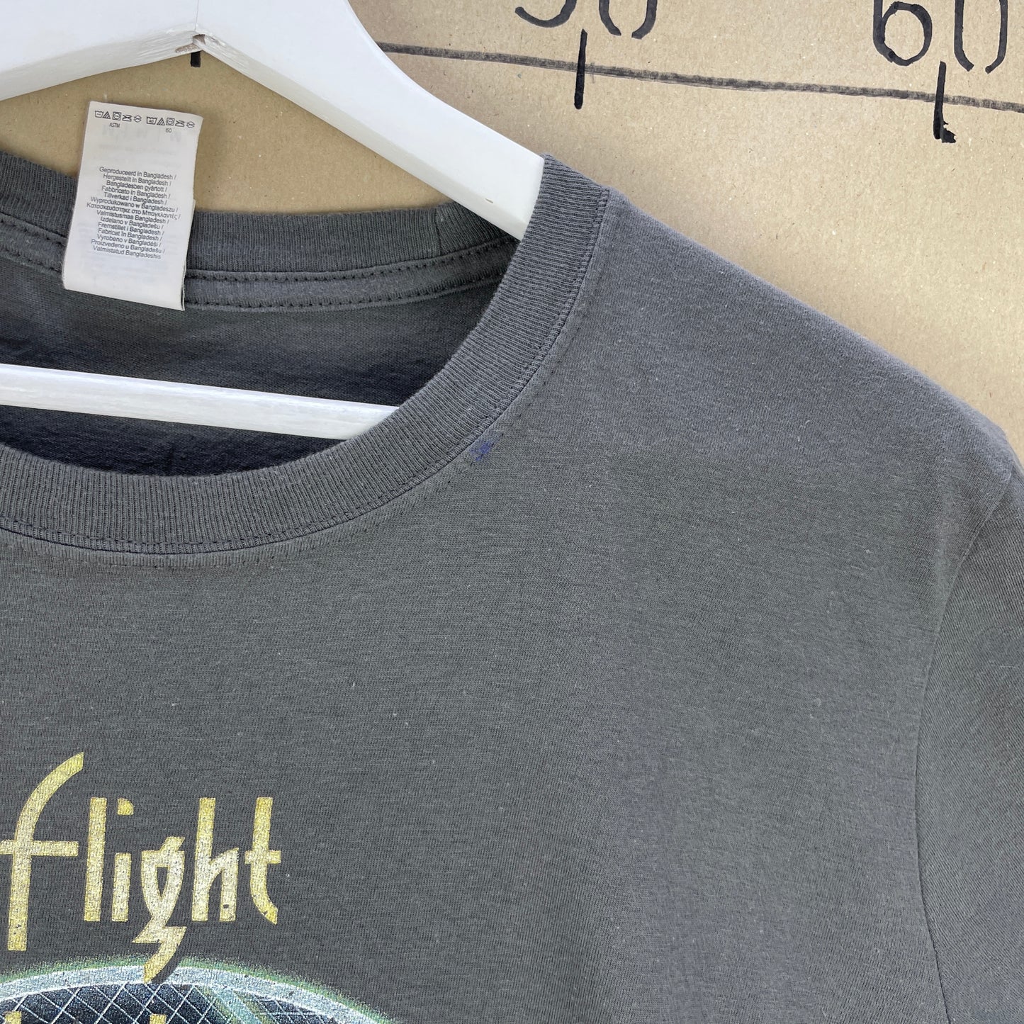 Vintage Grå Band T-Shirt Fra The Night Flight Orchestra – Amber Galactic Grafik