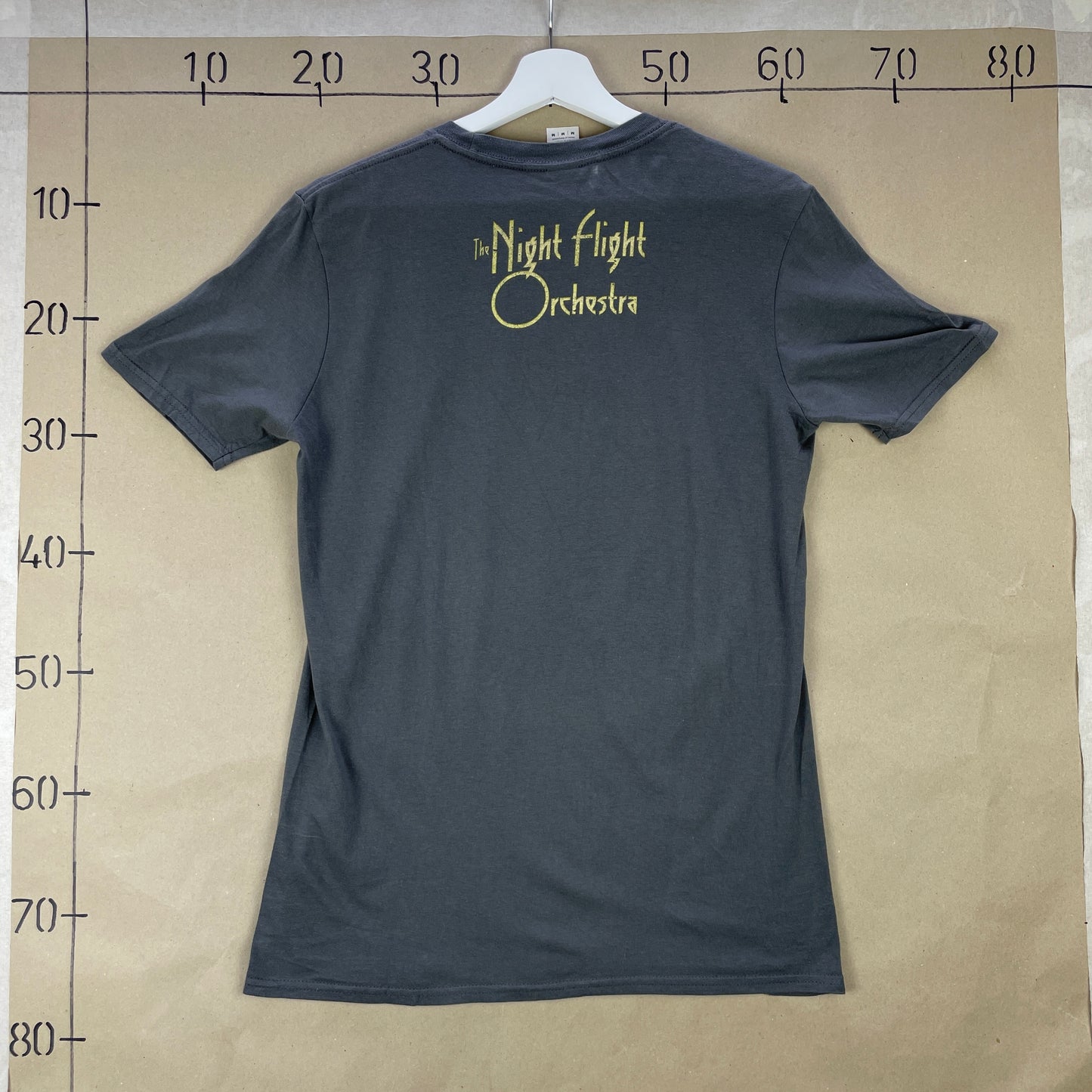 Vintage Grå Band T-Shirt Fra The Night Flight Orchestra – Amber Galactic Grafik