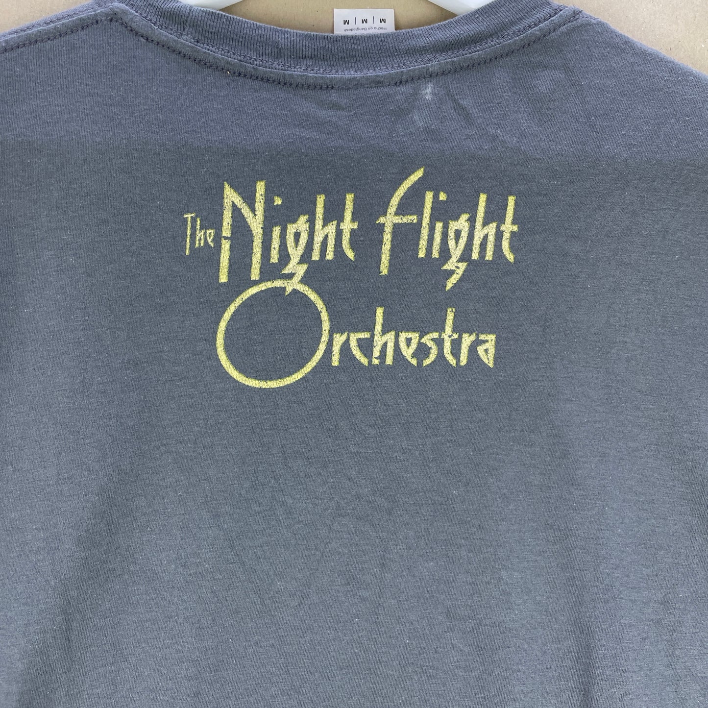 Vintage Grå Band T-Shirt Fra The Night Flight Orchestra – Amber Galactic Grafik
