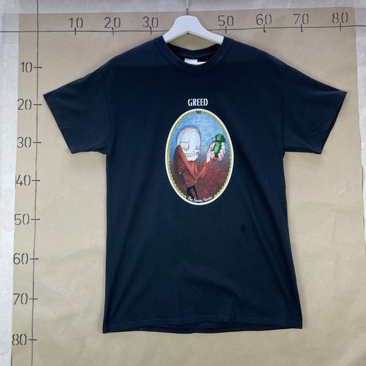 Sort Amager Bryghus T-Shirt Med Greed Grafik Fra The Sinner Series