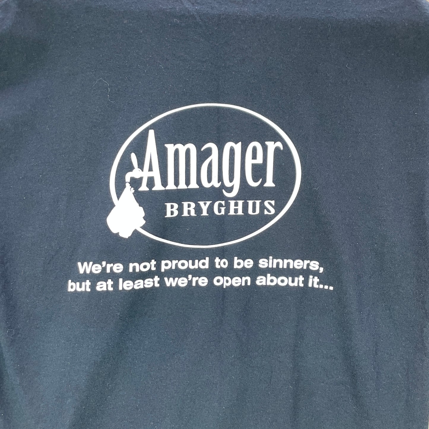 Sort Amager Bryghus T-Shirt Med Greed Grafik Fra The Sinner Series