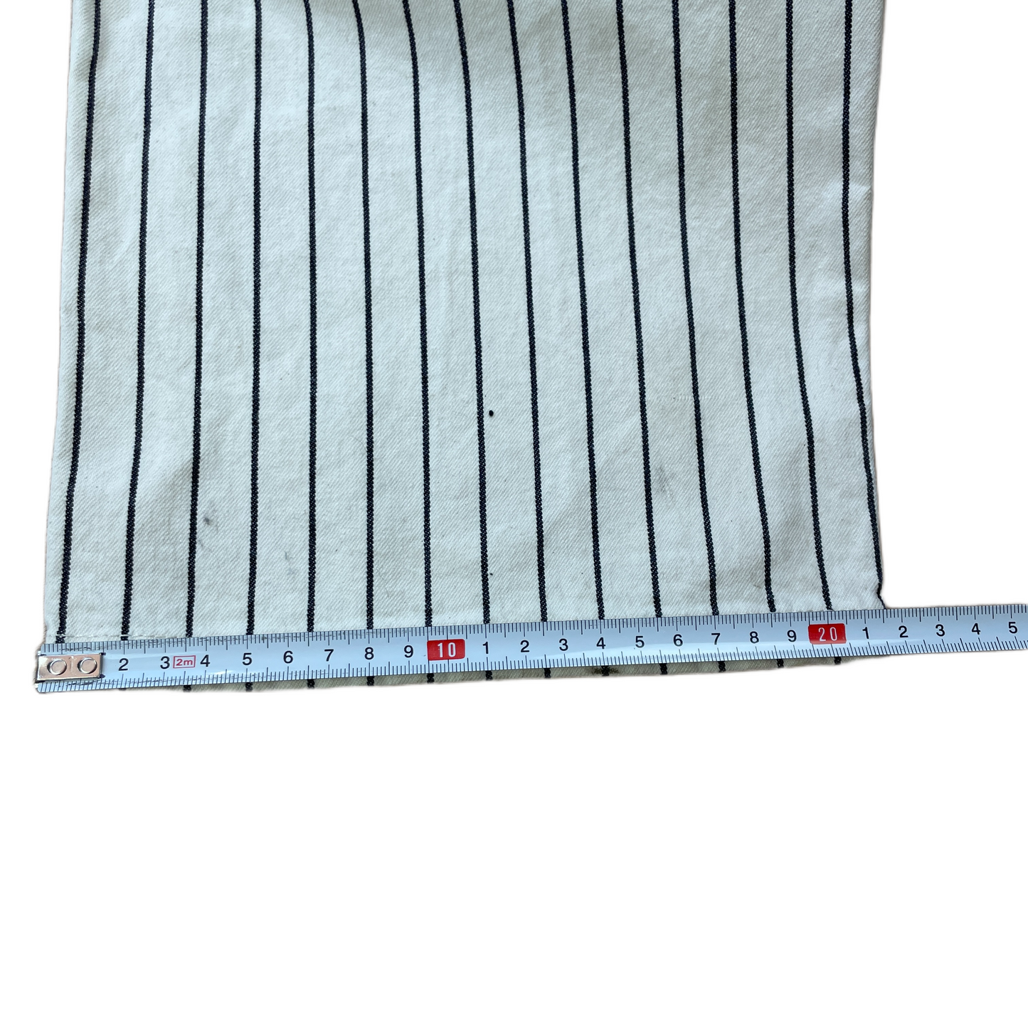 Beige/Hvid Stribede Bomuldsbukser Work Pants