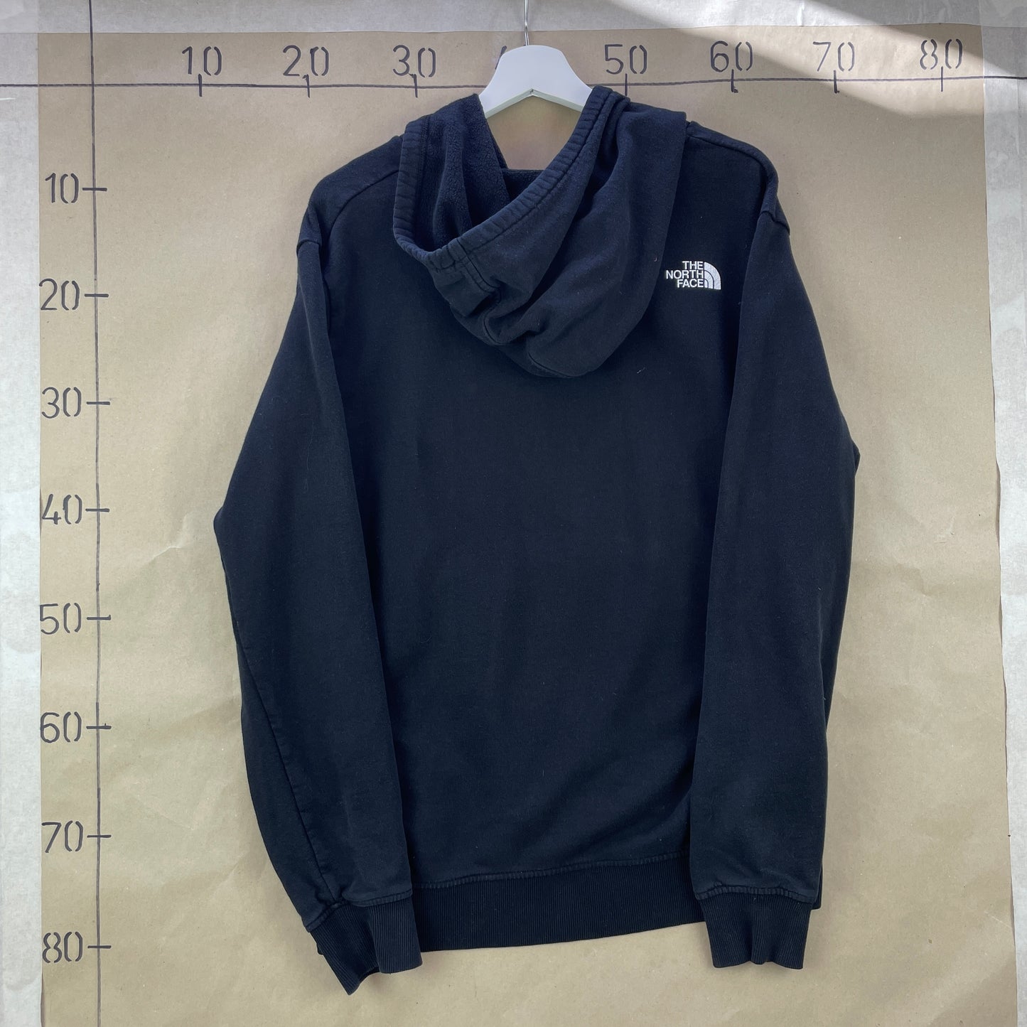 Sort The North Face Hoodie Med Regnbue Logo