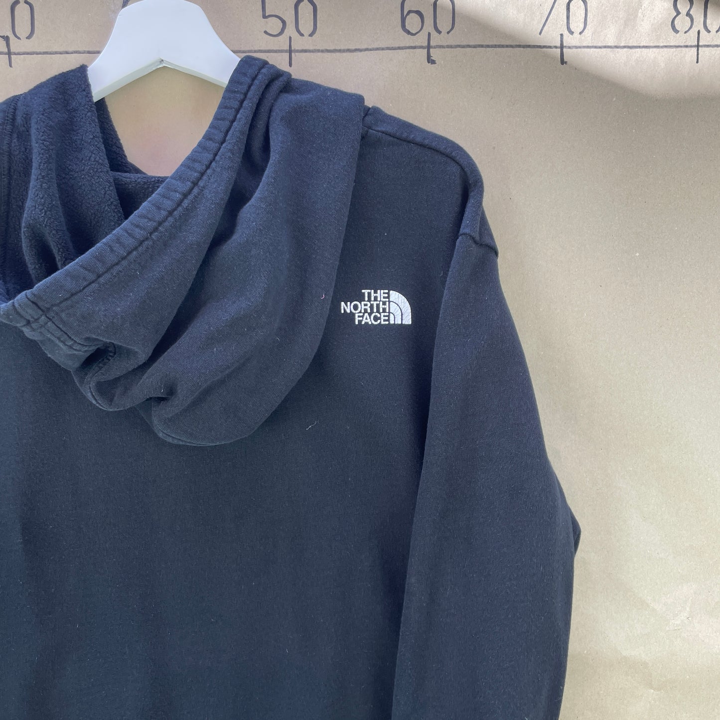 Sort The North Face Hoodie Med Regnbue Logo