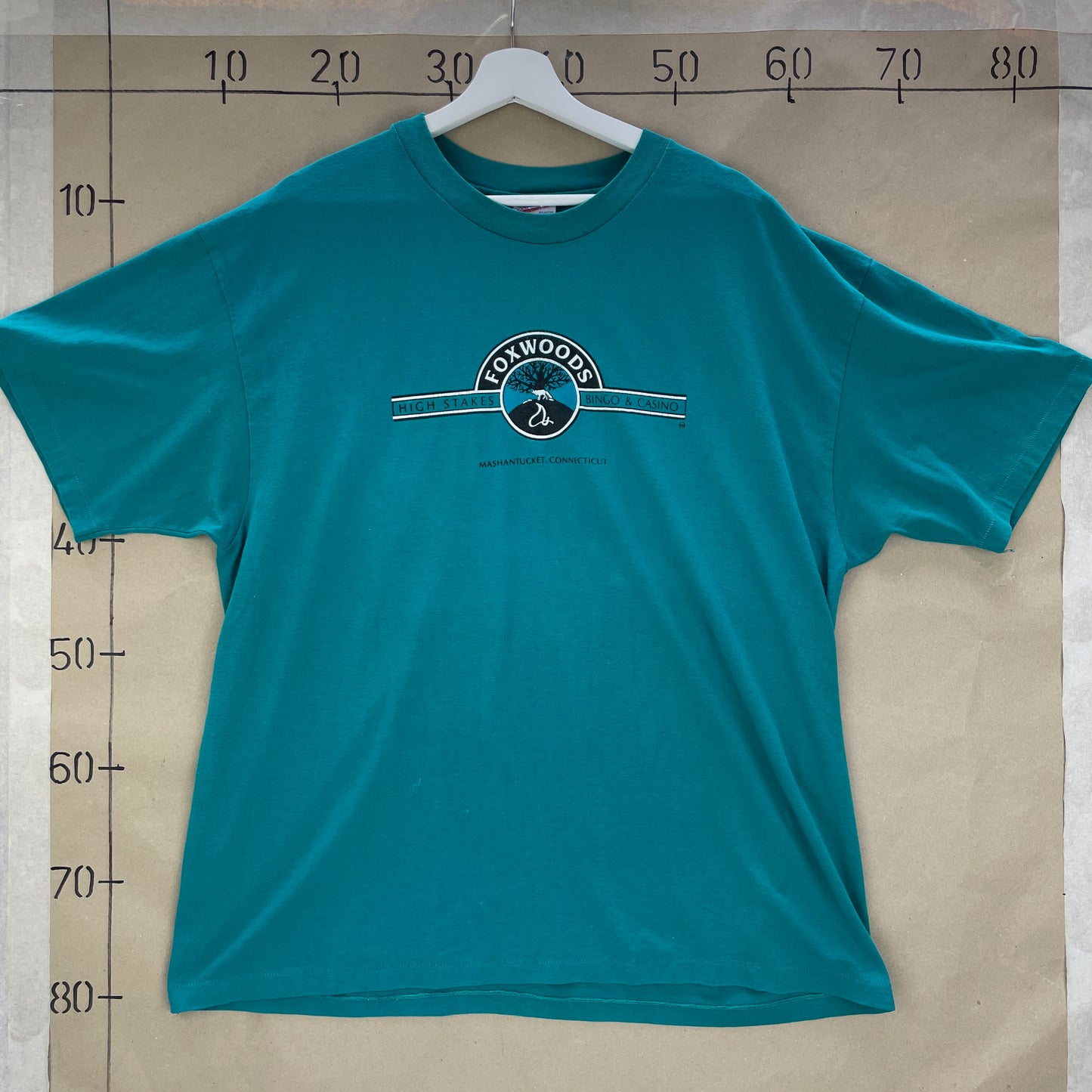 Vintage Grøn Foxwoods Casino T-Shirt 90s Graphic Tee