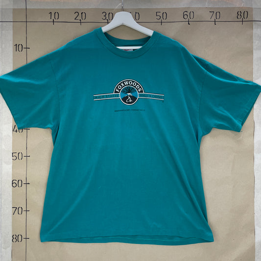 Vintage Grøn Foxwoods Casino T-Shirt 90s Graphic Tee