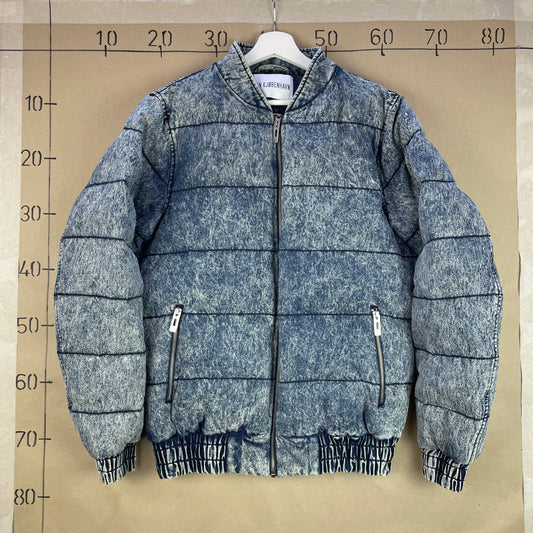 Blå Vintage Han Kjøbenhavn Denim Look Puffer Jakke