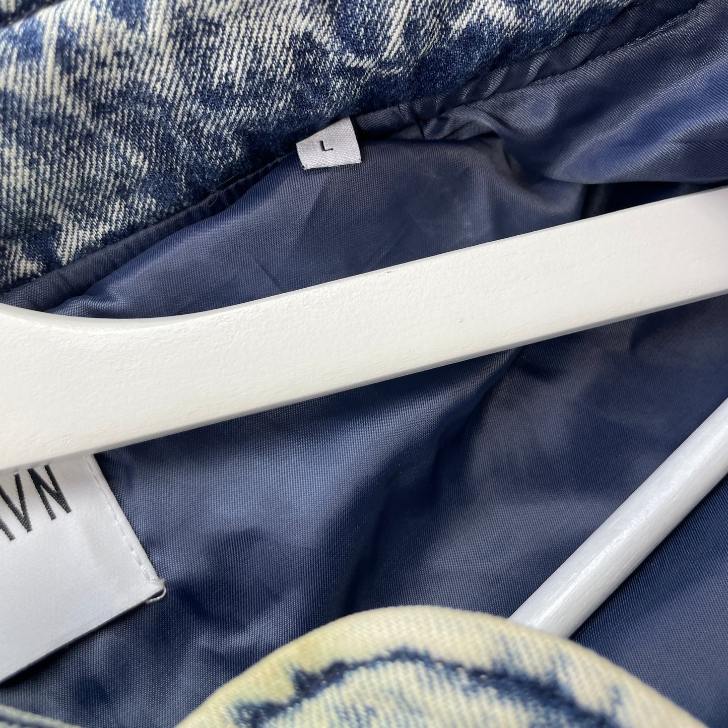 Blå Vintage Han Kjøbenhavn Denim Look Puffer Jakke