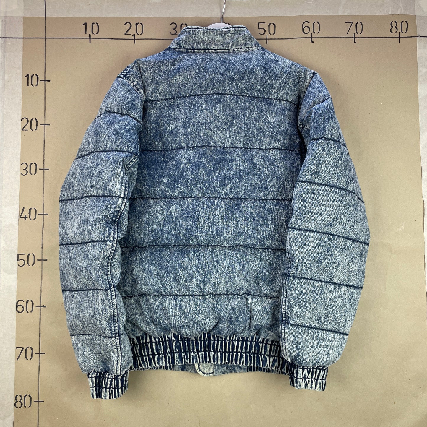 Blå Vintage Han Kjøbenhavn Denim Look Puffer Jakke