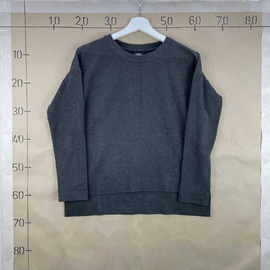 Grå Bitte Kai Rand Sweatshirt I Minimalistisk Design