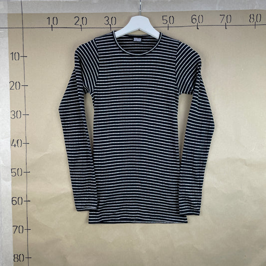 Sort Og Hvidstribet Vintage Nørgaard På Strøget Langærmet T-Shirt