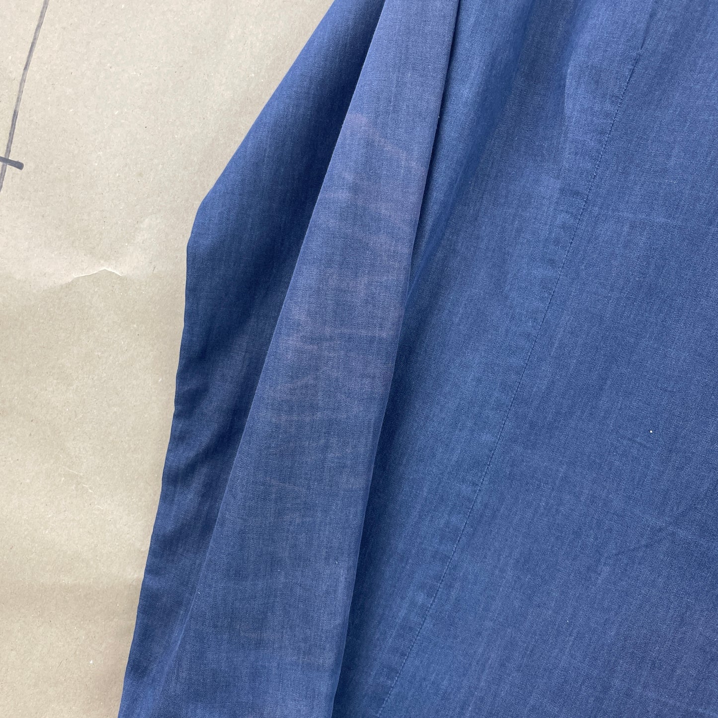 Jens Jakobsen Blå Bomuldsskjorte Med Lange Ærmer