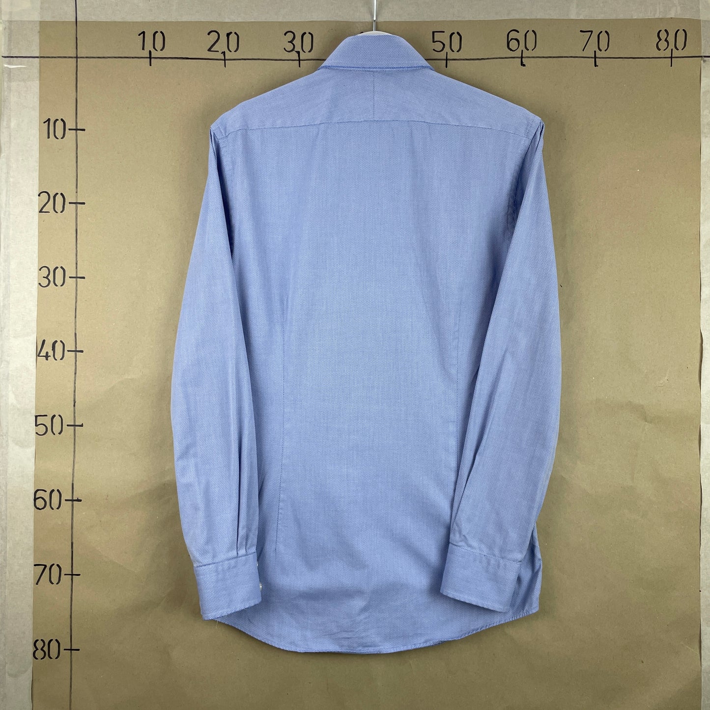 Charles Tyrwhitt Blå Strukturvævet Bomuldsskjorte Extra Slim Fit