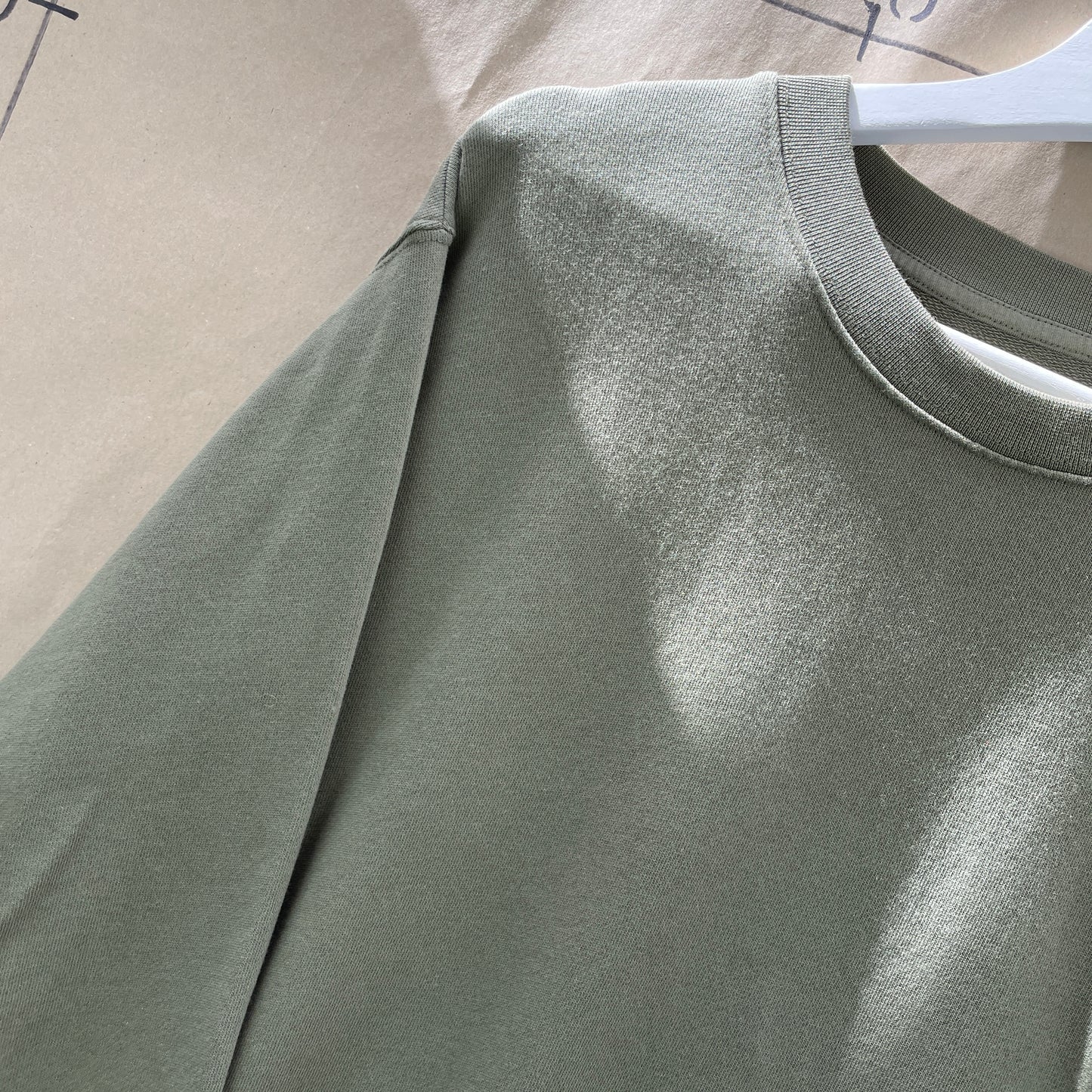 Replay Armygrøn Sweatshirt M Klassisk Basic Med Logo Print