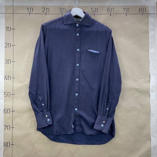 Blue Industry Mørkeblå Skjorte Klassisk Med Diskret Detalje