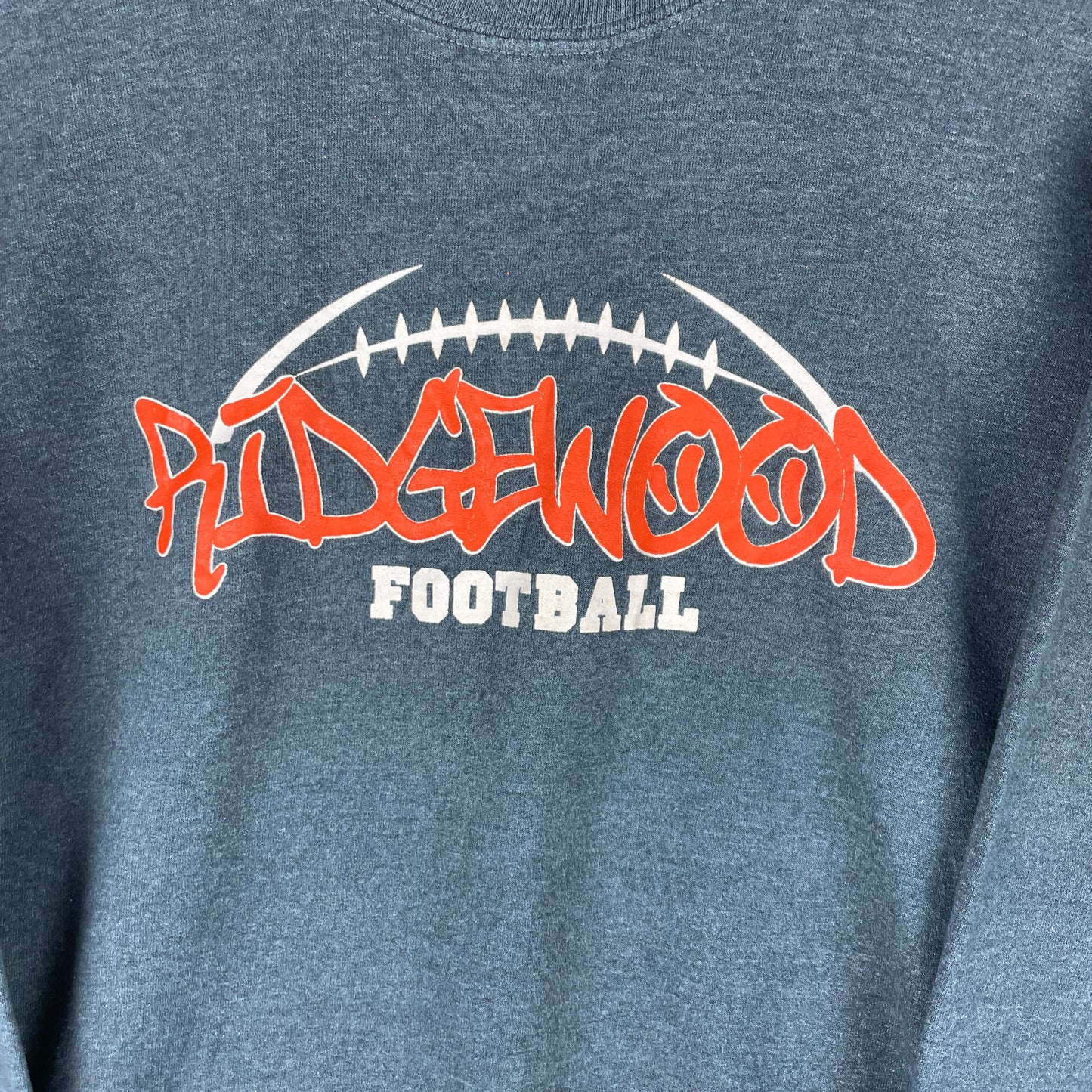 Grå Vintage Ridgewood Football Vintage Sporty Stil