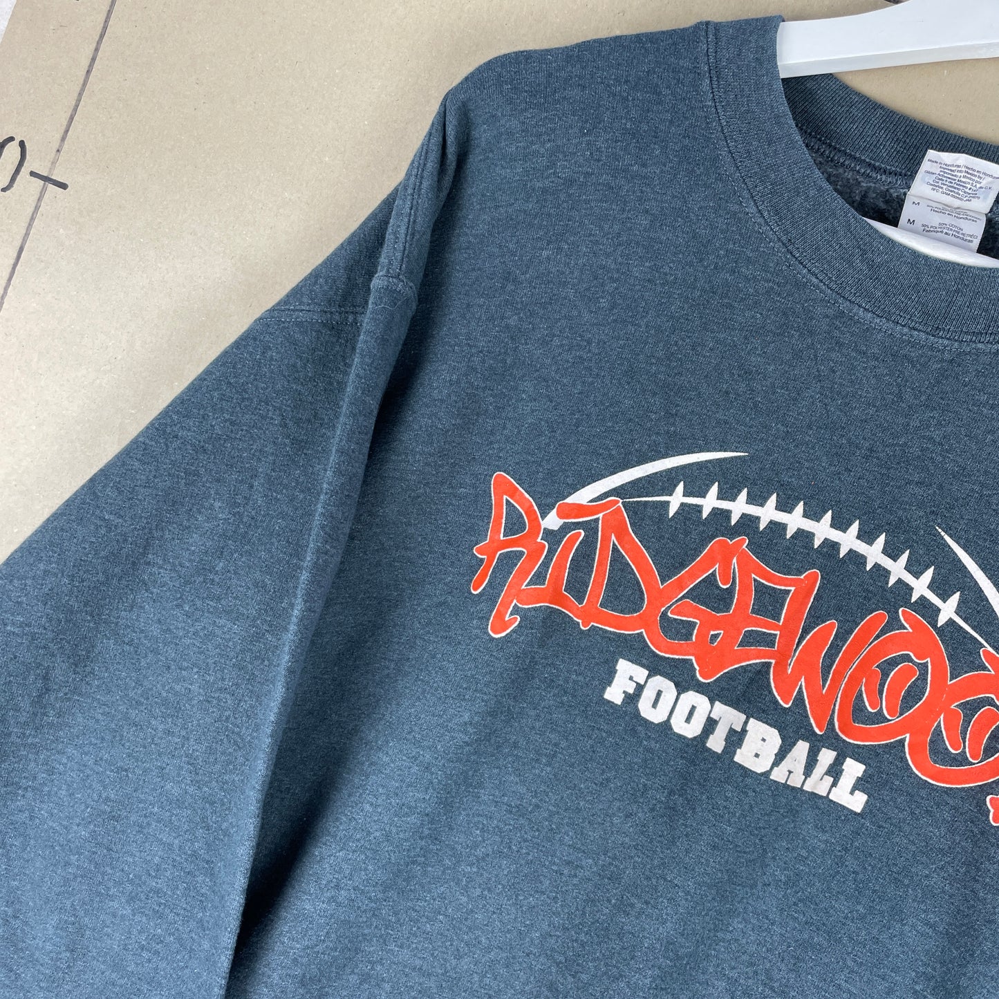 Grå Vintage Ridgewood Football Vintage Sporty Stil