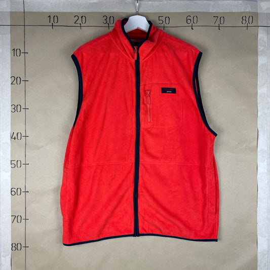 Rød Vintage Tommy Jeans Fleecevest Outdoor Stil