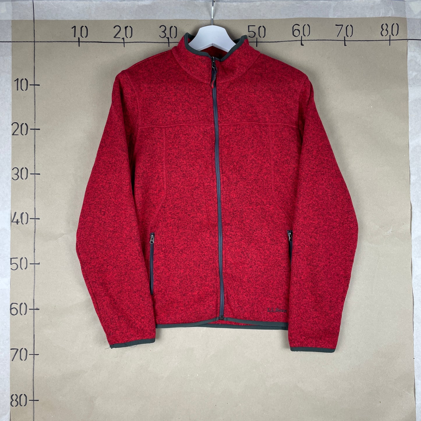 L.L. Bean Rød Fleecejakke Outdoor Stil